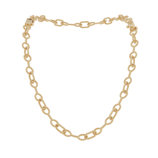 Aila Cable Transformable Link Necklace in Yellow Gold